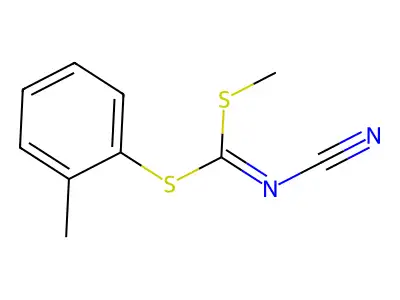 Methyl (2-methylphenyl) cyanocarbonimidodithioate structure