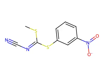Methyl (3-nitrophenyl) cyanocarbonimidodithioate structure