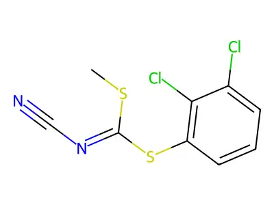[(2,3-Dichlorophenyl)sulfanyl-methylsulfanylmethylidene]cyanamide structure