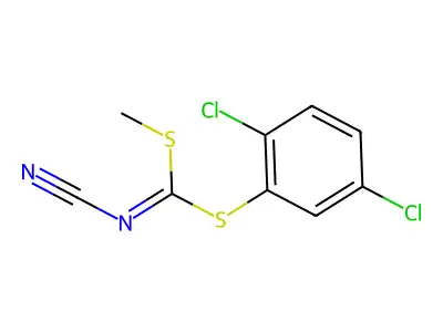 [(2,5-Dichlorophenyl)sulfanyl-methylsulfanylmethylidene]cyanamide structure