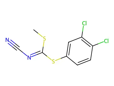 [(3,4-Dichlorophenyl)sulfanyl-methylsulfanylmethylidene]cyanamide structure