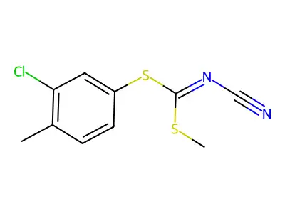 [(3-Chloro-4-methylphenyl)sulfanyl-methylsulfanylmethylidene]cyanamide structure
