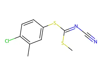 [(4-Chloro-3-methylphenyl)sulfanyl-methylsulfanylmethylidene]cyanamide structure