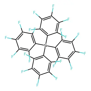 Silane, tetrakis(pentafluorophenyl)- structure