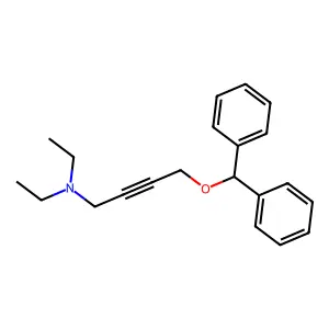 4-benzhydryloxy-N,N-diethylbut-2-yn-1-amine structure
