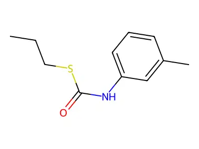 Carbamothioic acid, (3-methylphenyl)-, S-propyl ester structure
