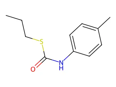 Carbamothioic acid, (4-methylphenyl)-, S-propyl ester structure