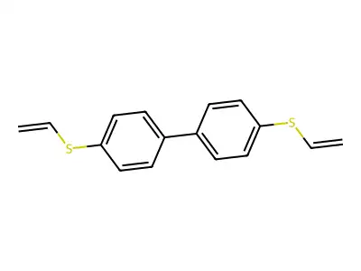 1,1'-Biphenyl, 4,4'-bis(ethenylthio)- structure