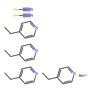 4-Ethylpyridine-, Manganese dithiocyanid structure