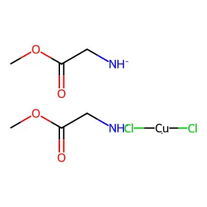 Dichlorocopper;bis((2-methoxy-2-oxoethyl)azanide) structure