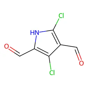 3,5-dichloro-1H-pyrrole-2,4-dicarbaldehyde structure