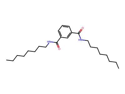 1,3-Benzenedicarboxamide, N,N'-dioctyl- structure