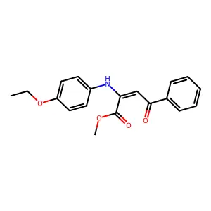 (E)-methyl 2-((4-ethoxyphenyl)amino)-4-oxo-4-phenylbut-2-enoate structure