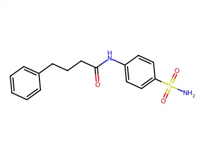 4-phenyl-N-(4-sulfamoylphenyl)butanamide structure