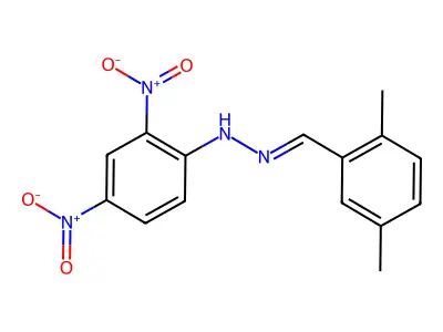 N-[(2,5-dimethylphenyl)methylideneamino]-2,4-dinitroaniline structure