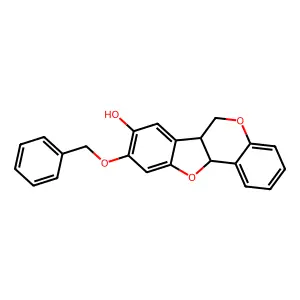 9-benzyloxy-6a,11a-dihydro-6H-benzofuro[3,2-c]chromen-8-ol structure
