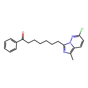 1-Heptanone, 7-(2-chloro-5-methylimidazo(1,5-b)pyridazin-7-yl)-1-phenyl- structure