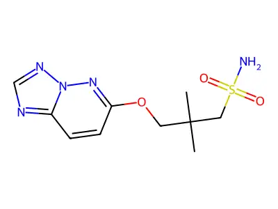 1-Propanesulfonamide, 2,2-dimethyl-3-((1,2,4)triazolo(1,5-b)pyridazin-6-yloxy)- structure