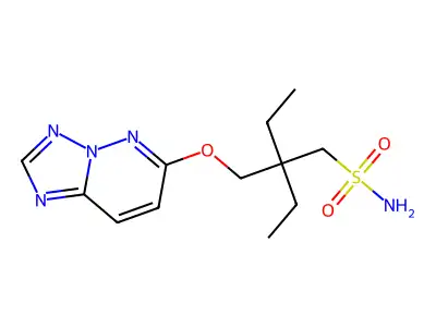 1-Butanesulfonamide, 2-ethyl-2-(((1,2,4)triazolo(1,5-b)pyridazin-6-yloxy)methyl)- structure