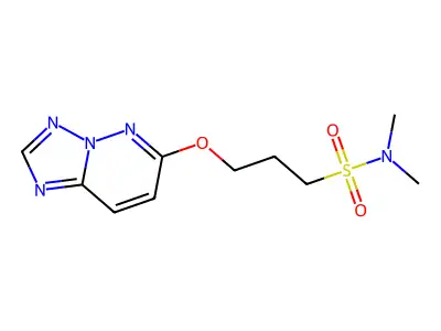 1-Prpopanesulfonamide, N,N-dimethyl-3-((1,2,4)triazolo(1,5-b)pyridazin-6-yloxy)- structure
