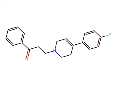 N-(1-phenylpropionyl)-4-(4-fluorophenyl)-1,2,3,6-tetrahydropyridine structure
