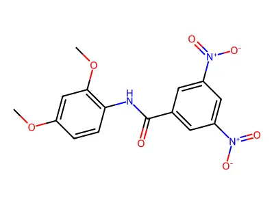 N-(2,4-dimethoxyphenyl)-3,5-dinitrobenzamide structure