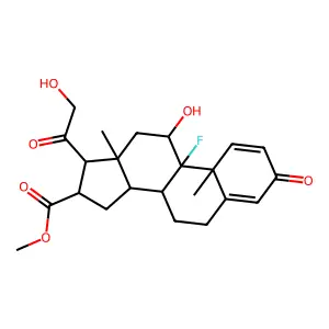 Methyl 9-fluoroprednisolone-16-carboxylate structure