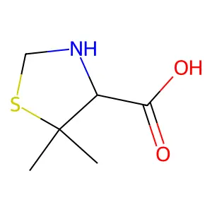 5,5-Dimethyl-4-thiazolidinecarboxylic acid structure