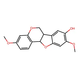 8-Hydroxy-3,9-dimethoxypterocarpan structure