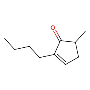 2-Butyl-5-methylcyclopent-2-en-1-one structure