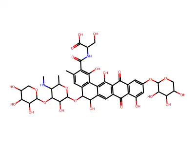 11-O-L-Xyloxylpradimicin FH structure