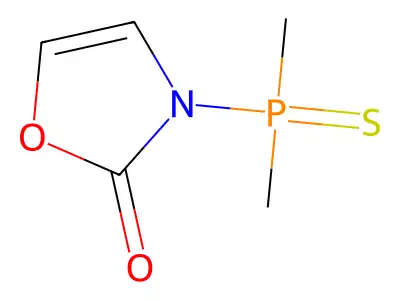 3-Dimethylphosphinothioyl-2(3H)-oxazolone structure