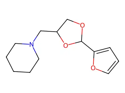 1-{[2-(Furan-2-yl)-1,3-dioxolan-4-yl]methyl}piperidine structure