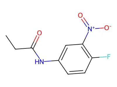 Propanamide, N-(4-fluoro-3-nitrophenyl)- structure