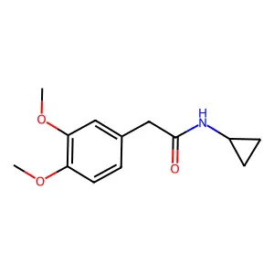 N-cyclopropyl-2-(3,4-dimethoxyphenyl)acetamide structure