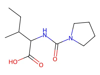 N-(pyrrolidin-1-ylcarbonyl)isoleucine structure