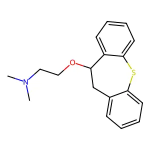 Ethylamine, 2-((10,11-dihydrodibenzo(b,f)thiepin-10-yl)oxy)-N,N-dimethyl- structure