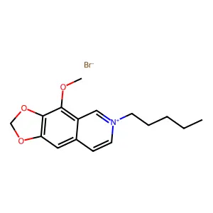 1,3-Dioxolo(4,5-g)isoquinolinium, 4-methoxy-6-pentyl-, bromide structure