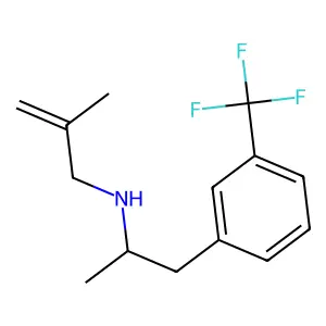 Phenethylamine, N-(2-isobutenyl)-alpha-methyl-m-trifluoromethyl- structure