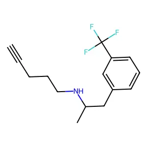 Phenethylamine, alpha-methyl-N-(4-pentynyl)-m-trifluoromethyl- structure