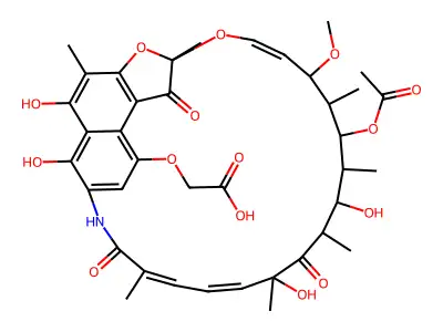 4-O-Carboxymethyl-21-deoxy-20-hydroxy-21-oxorifamycin structure