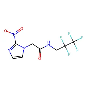 2-(2-nitro-1H-imidazol-1-yl)-N-(2,2,3,3,3-pentafluoropropyl)acetamide structure