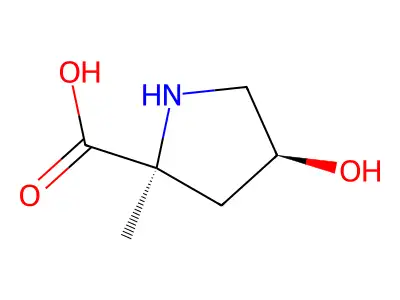 4-Hydroxy-2-methylpyrrolidine-2-carboxylic acid structure