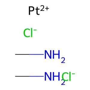 Platinum, dichlorobis(methylamine)-, cis- structure