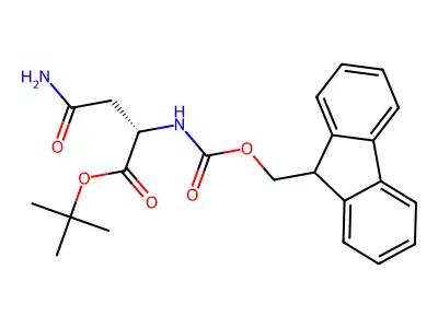 Tert-butyl (((9H-fluoren-9-yl)methoxy)carbonyl)-L-asparaginate structure