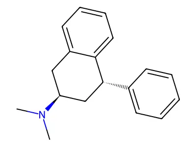 N,N-dimethyl-4-phenyl-1,2,3,4-tetrahydronaphthalen-2-amine structure