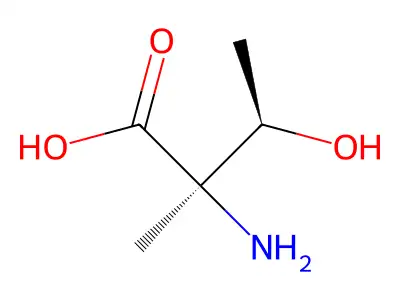 2-Amino-3-hydroxy-2-methylbutanoic acid structure