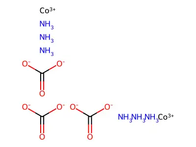 hexamminecobalt(III) tricarbonatocobaltate(III) structure