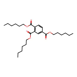Trihexyl benzene-1,2,4-tricarboxylate structure