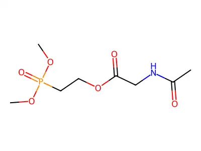 Glycine, N-acetyl-, 2-(dimethoxyphosphinyl)ethyl ester structure